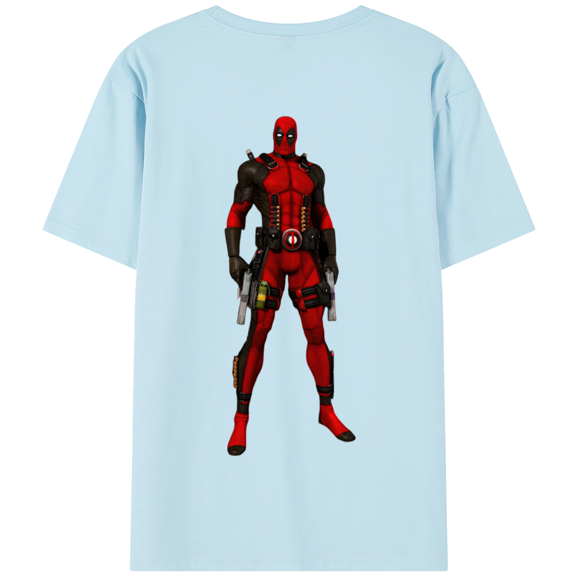 （画像用） Deadpool デッドプール 綿100％半袖Tシャツ（背面プリント）